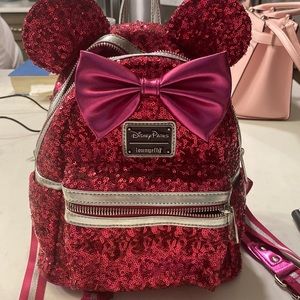 Hot Pink Loungefly Minnie Bookbag